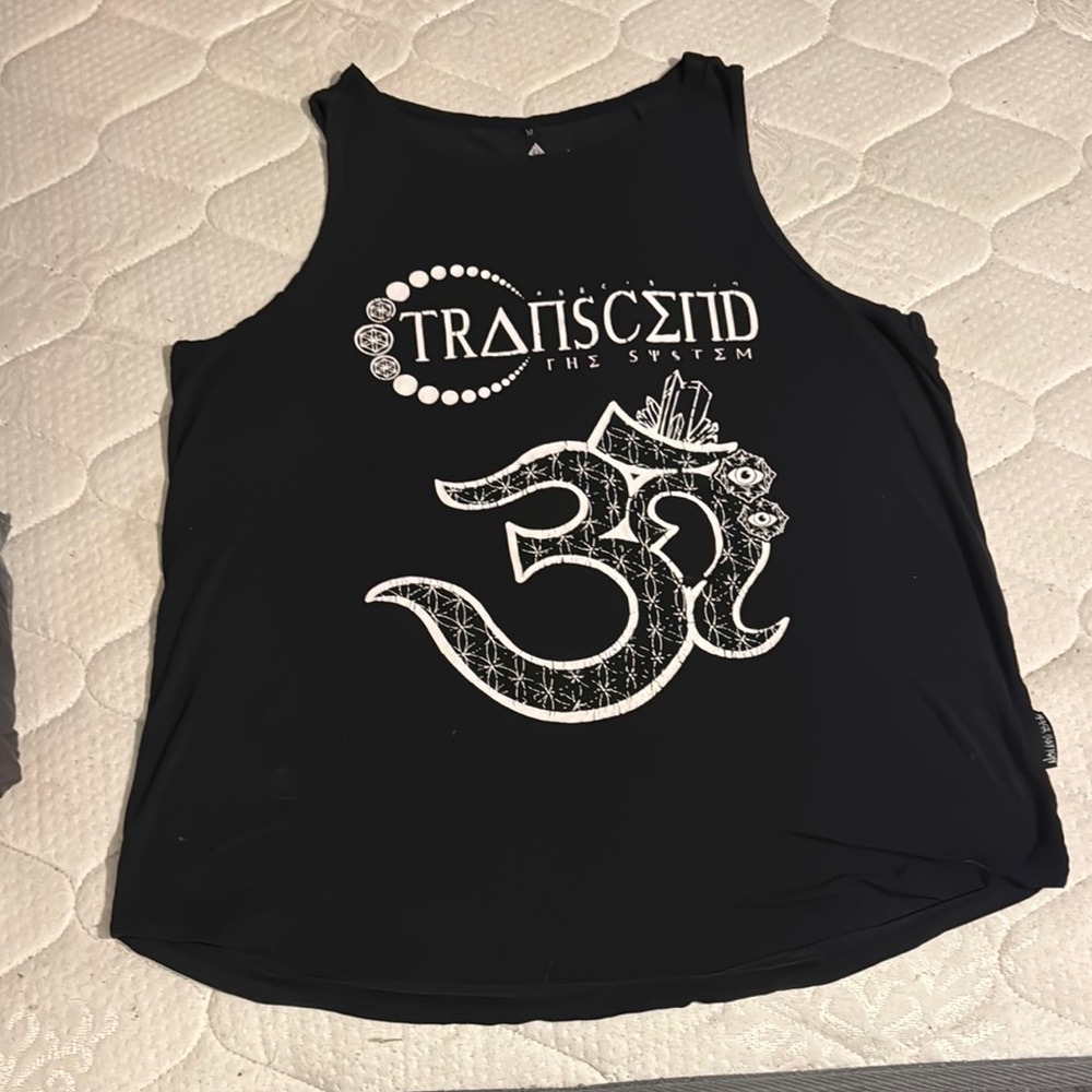 Ragenation Mens Transcend the system Chakra Black Graphic stretch Tank Top - Men